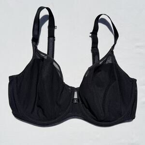 Chantelle Aeria Spacer Bra 36DDD Black Mesh Overlay Underwire